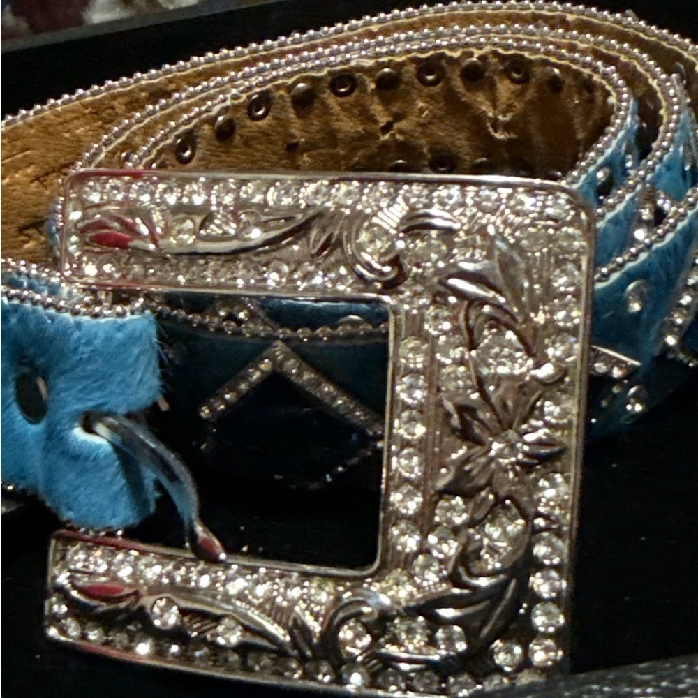 Blue Embellished Belt - Picture 2 of 10